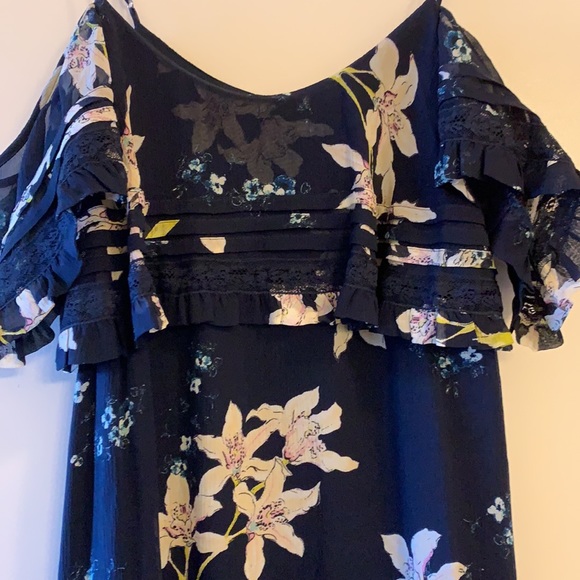 PAIGE Sahar Navy Floral Dress, S, NWT - Picture 5 of 7